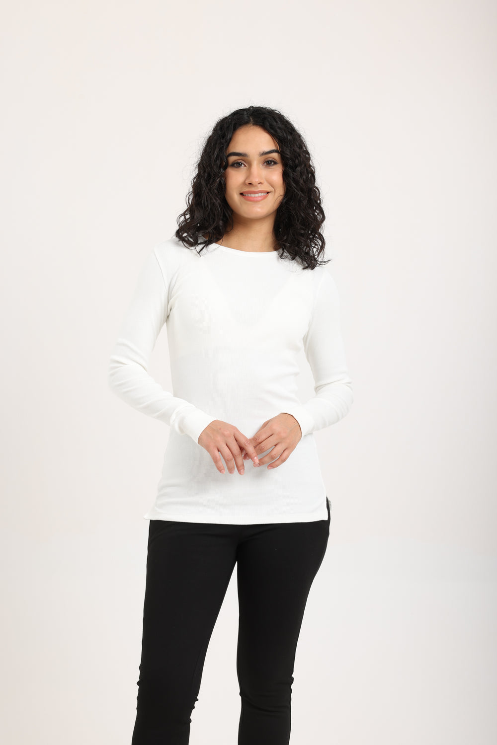 Ribbed Long Sleeves Top