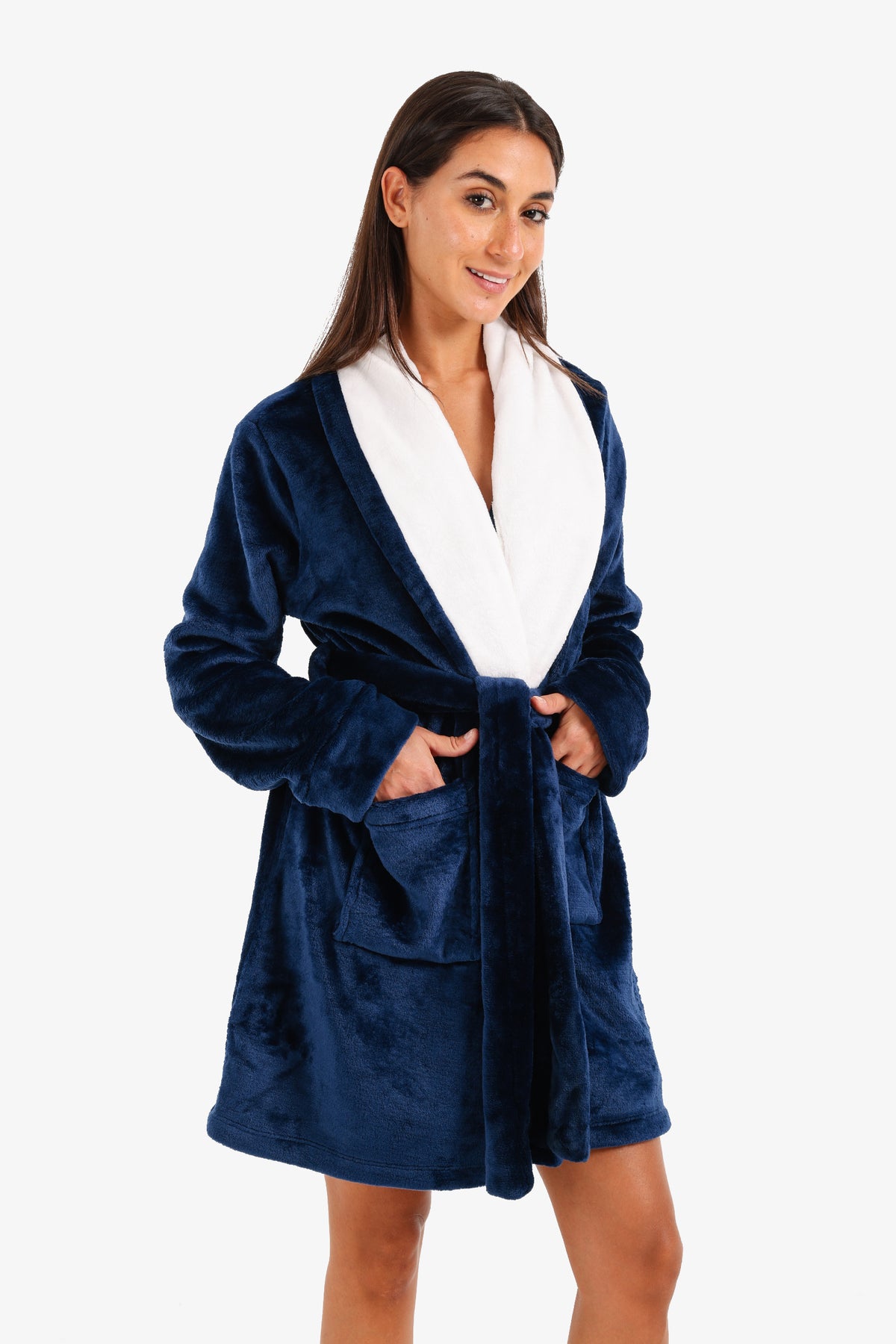 Velvet Padded Robe with Belt