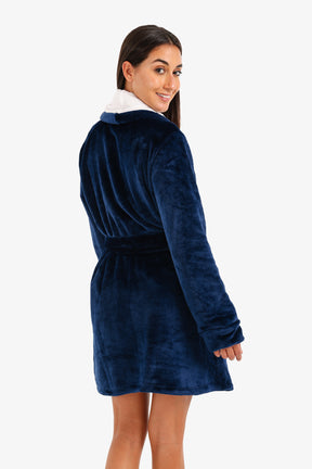 Velvet Padded Robe with Belt