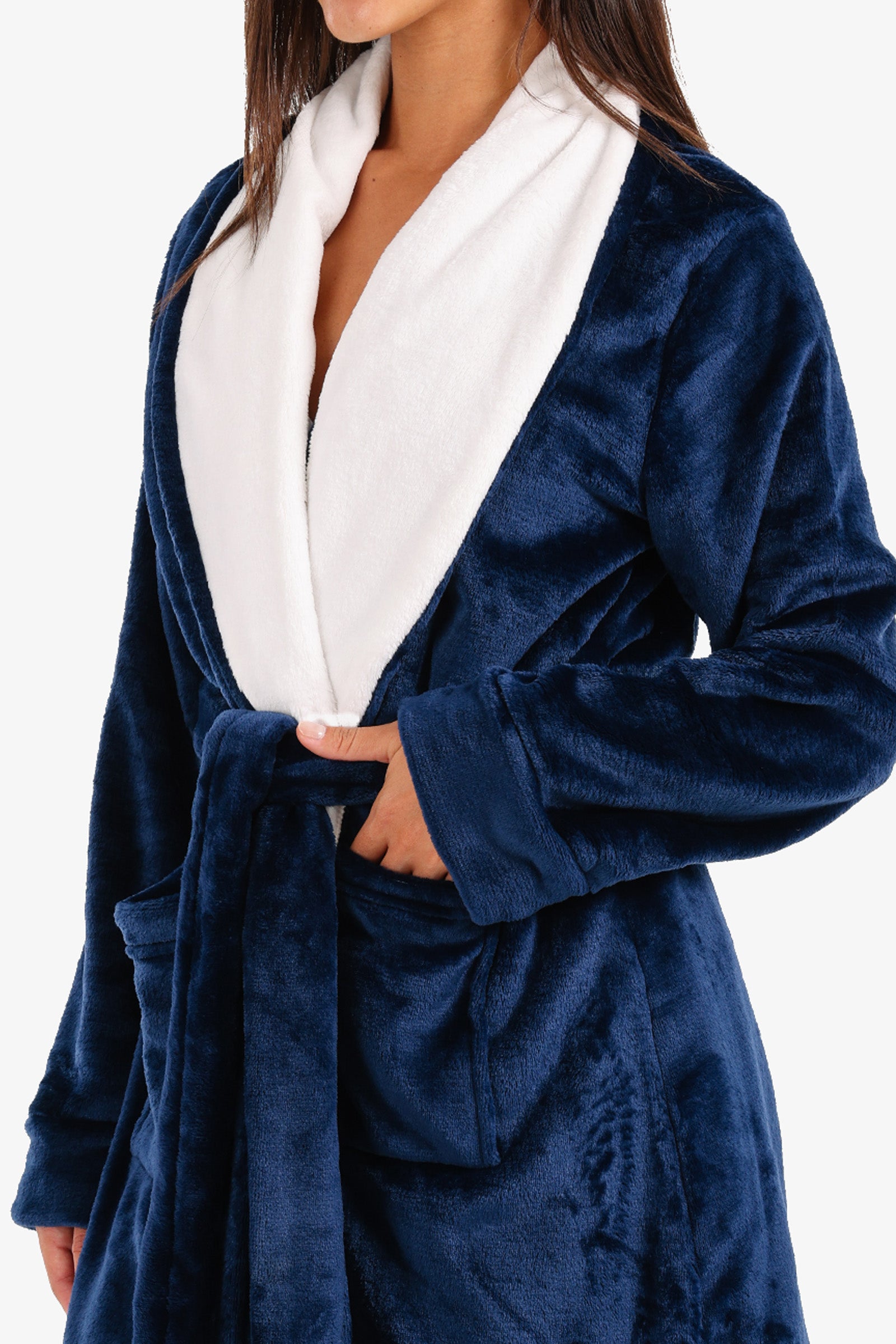 Velvet Padded Robe with Belt