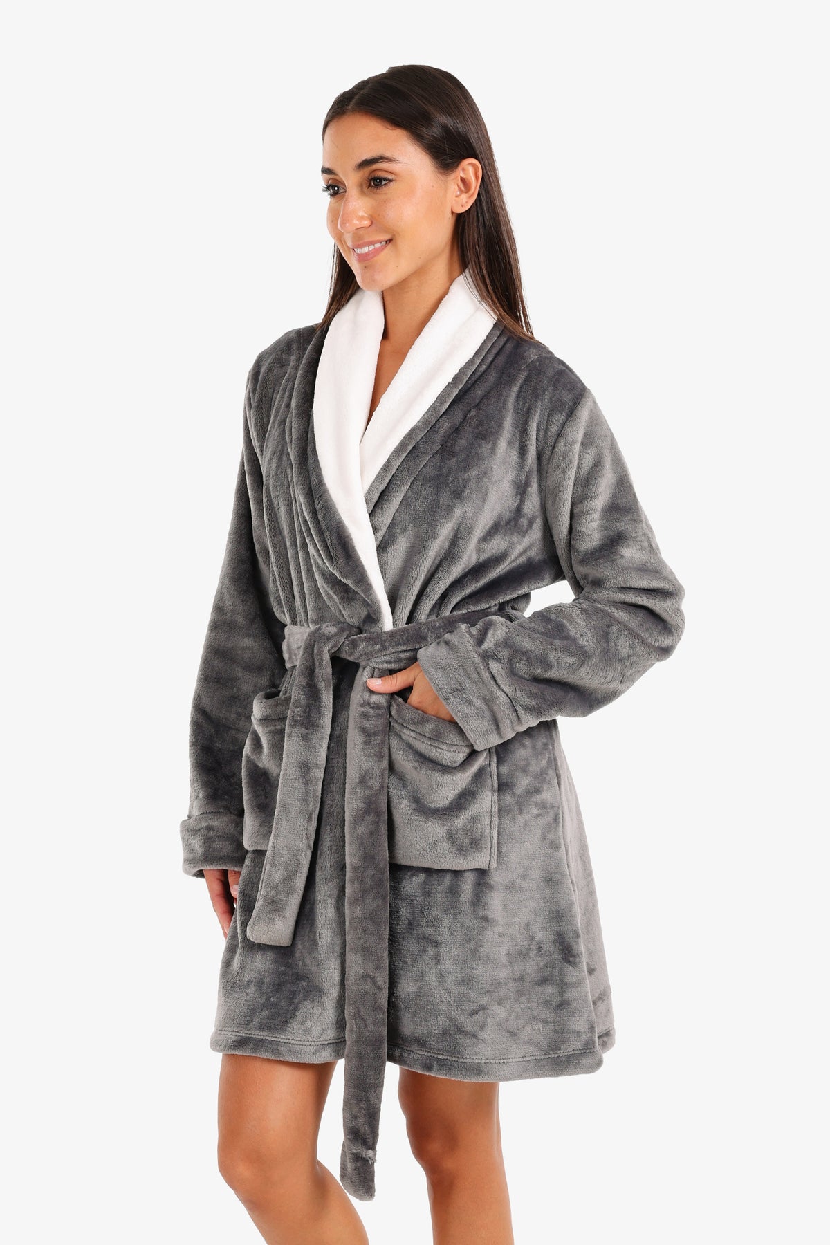 Velvet Padded Robe with Belt