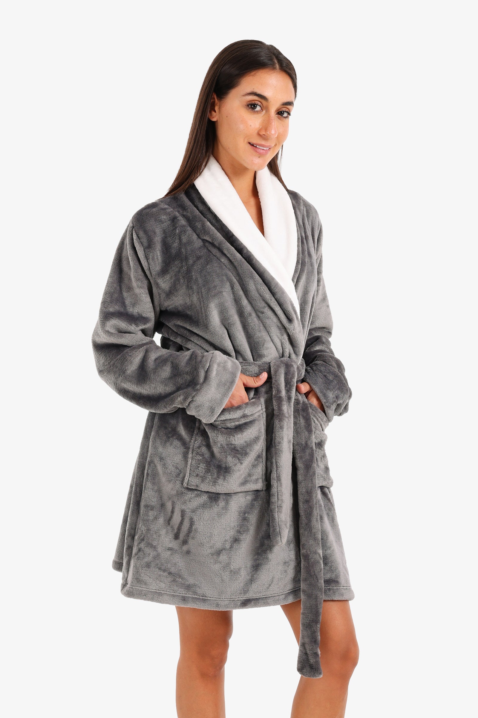 Velvet Padded Robe with Belt
