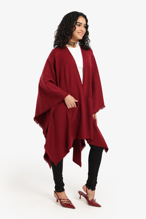 Fringe Trim Poncho