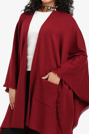 Fringe Trim Poncho
