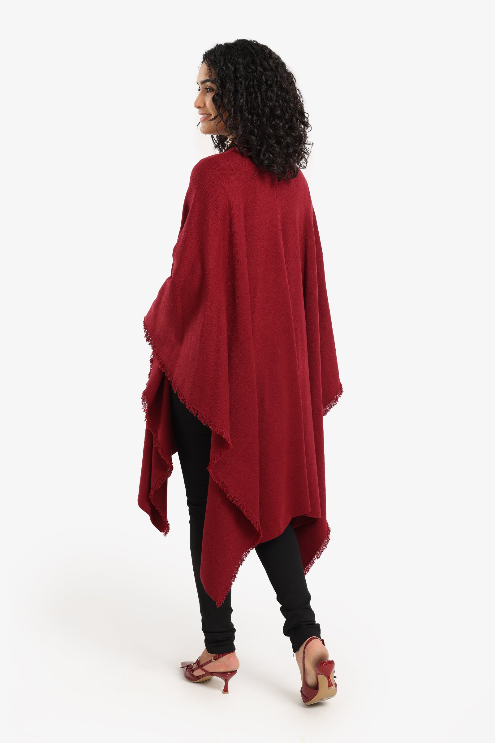 Fringe Trim Poncho