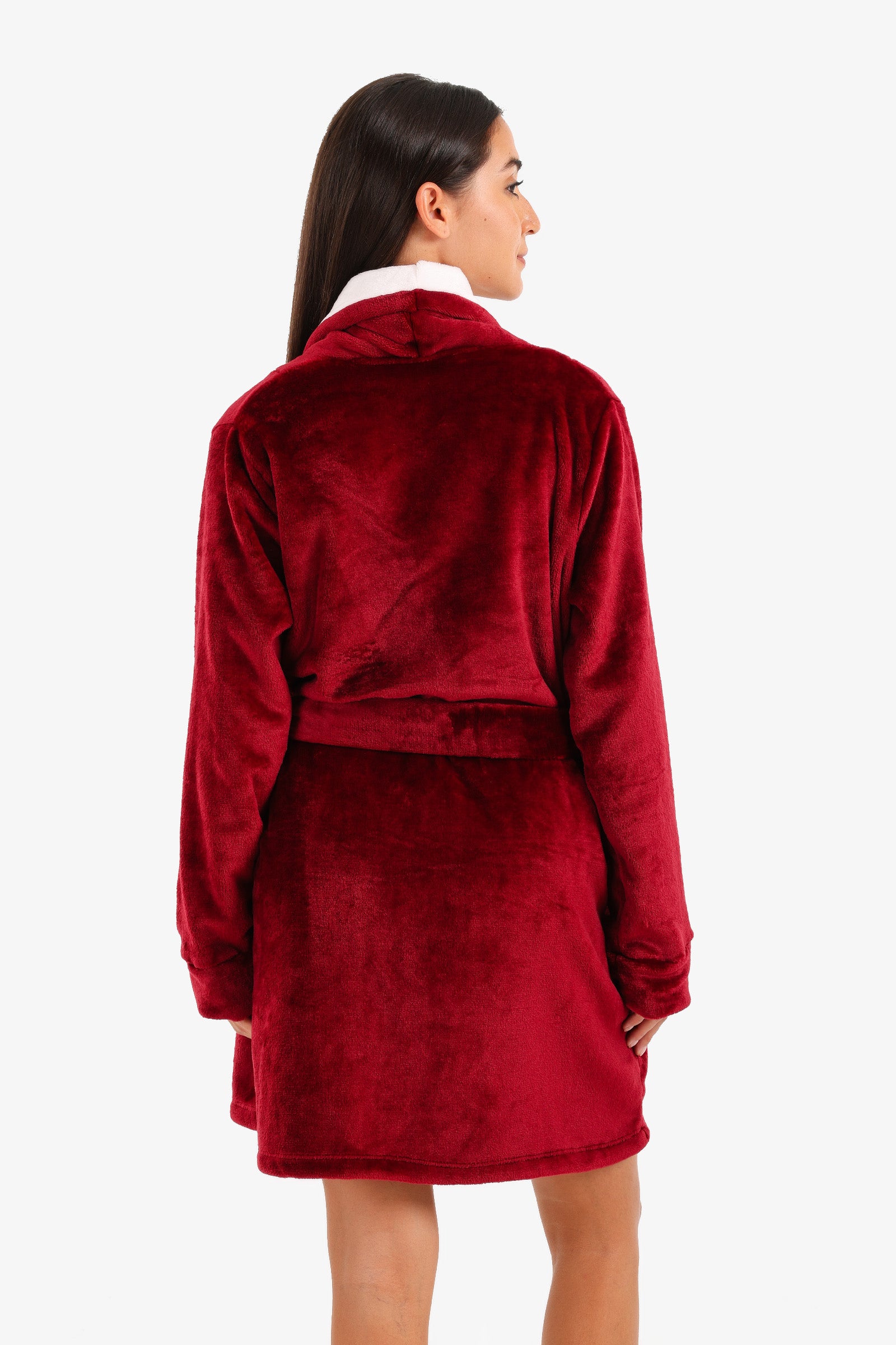 Velvet Padded Robe with Belt