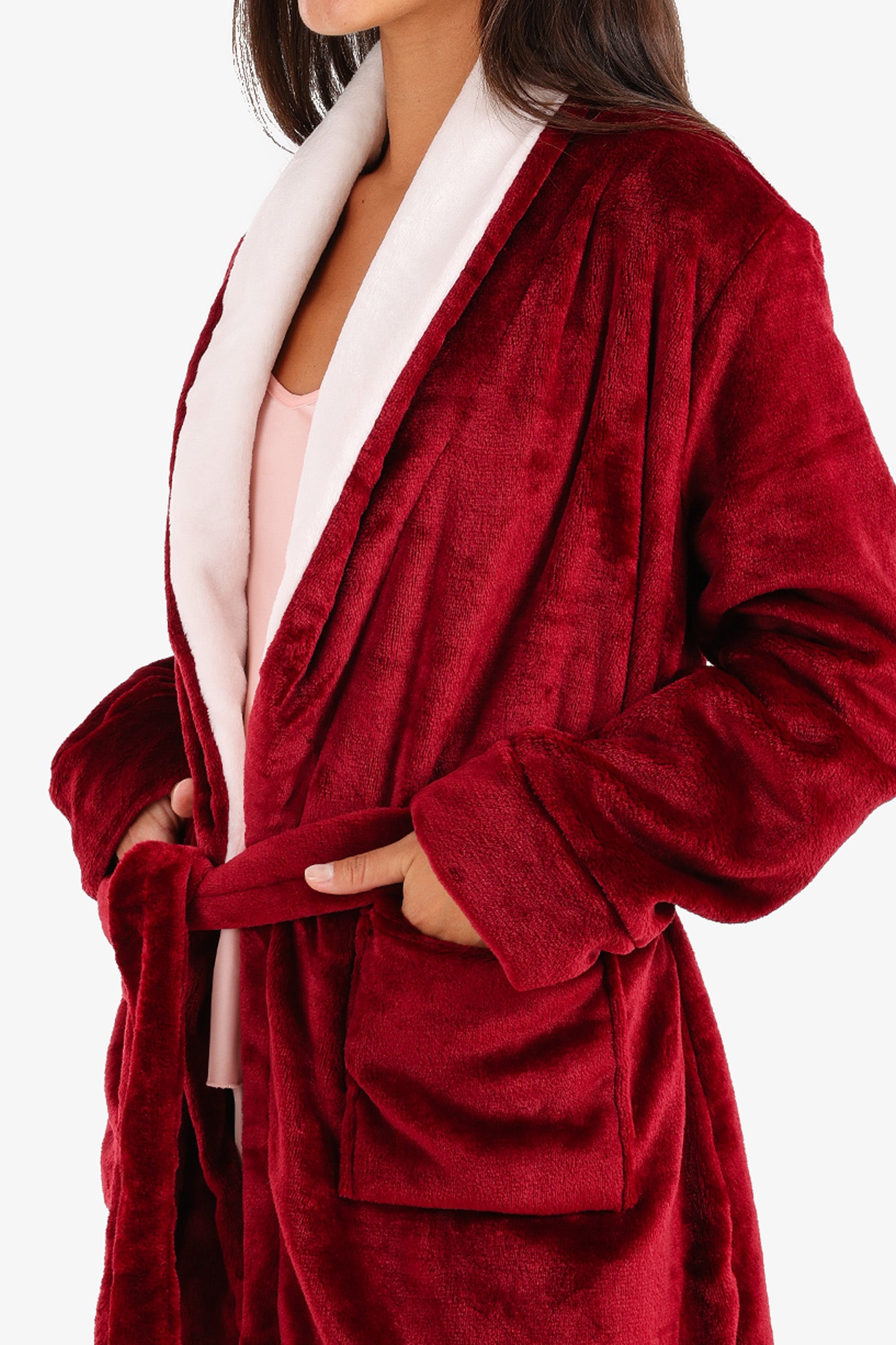Velvet Padded Robe with Belt