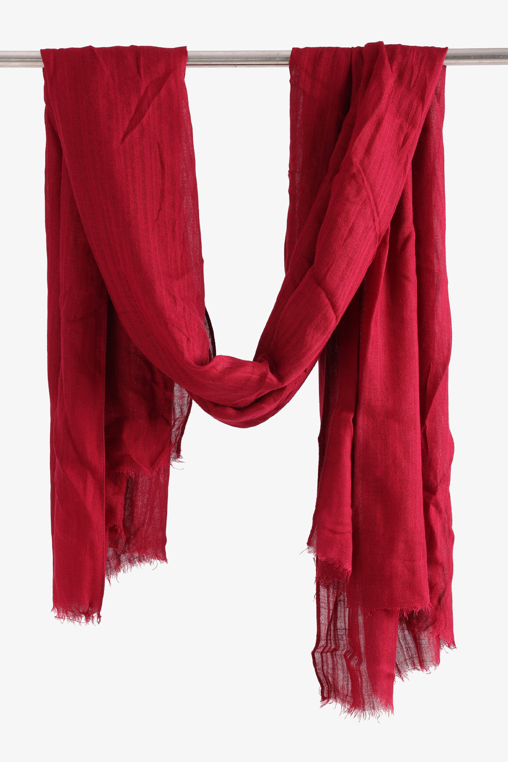 Textured Ribbed Cotton Scarf