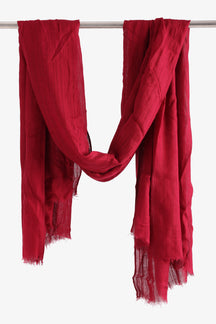 Textured Ribbed Cotton Scarf