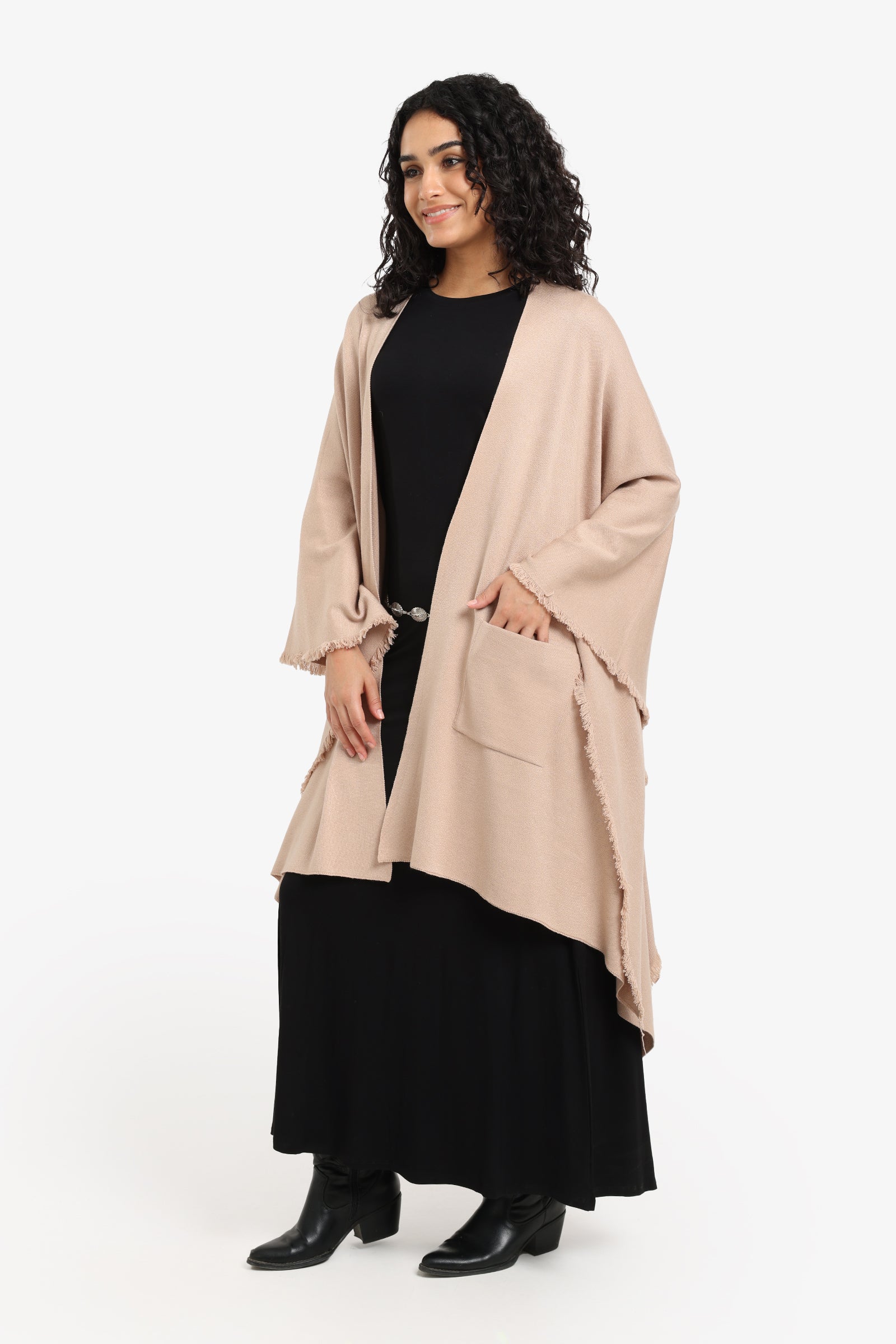Fringe Trim Poncho