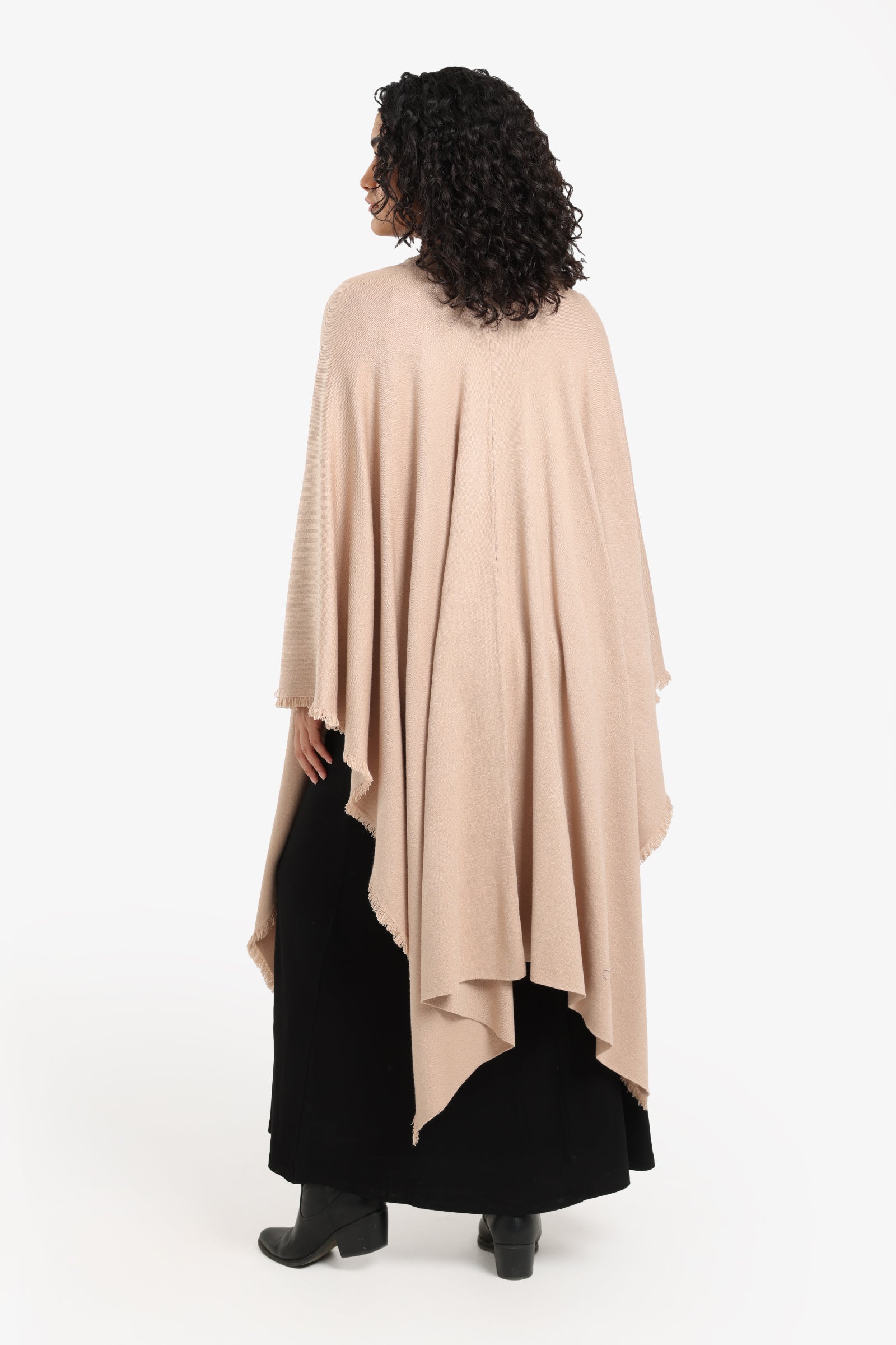 Fringe Trim Poncho