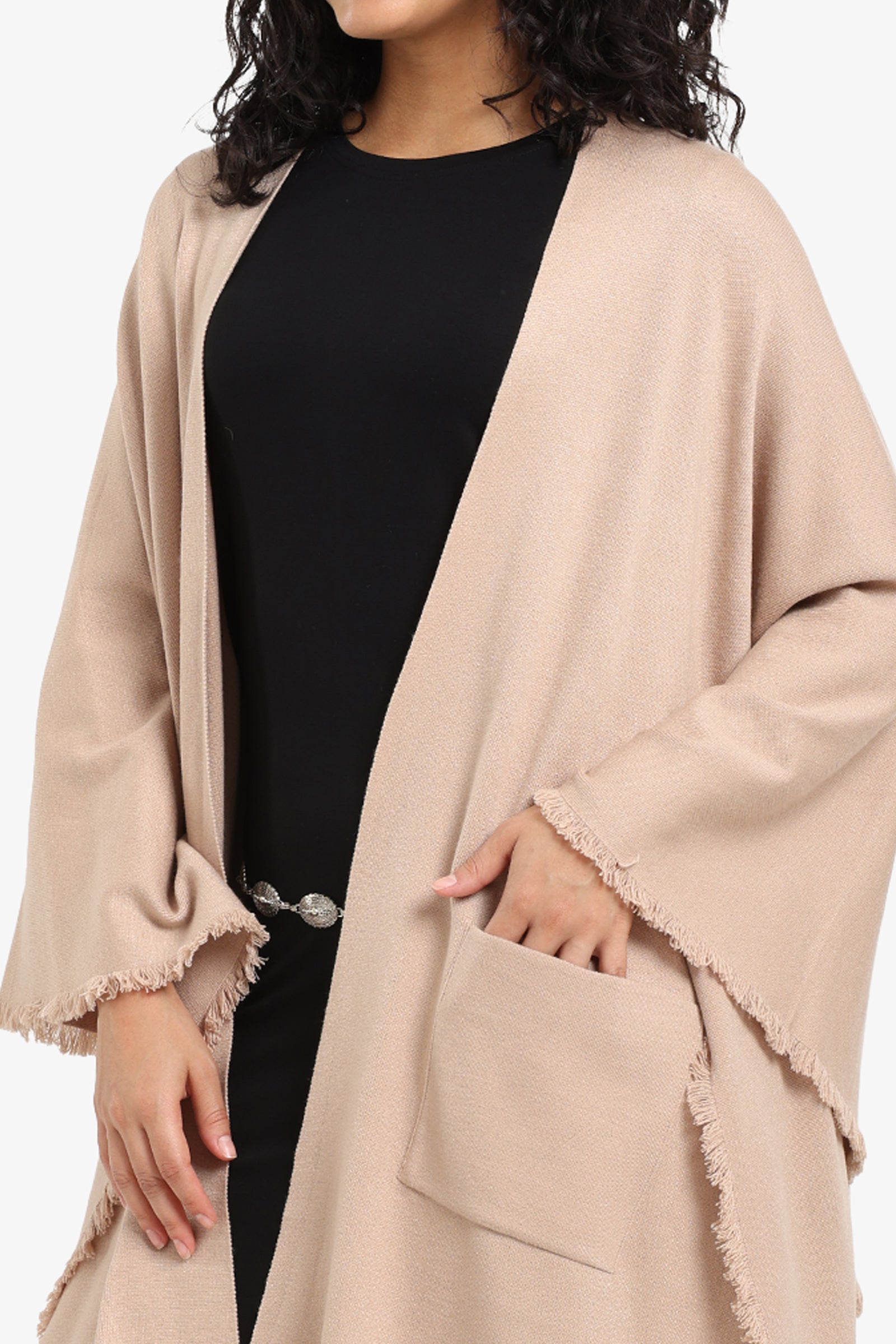 Fringe Trim Poncho