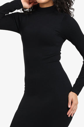 Ribbed Slim Fit Midi Dress