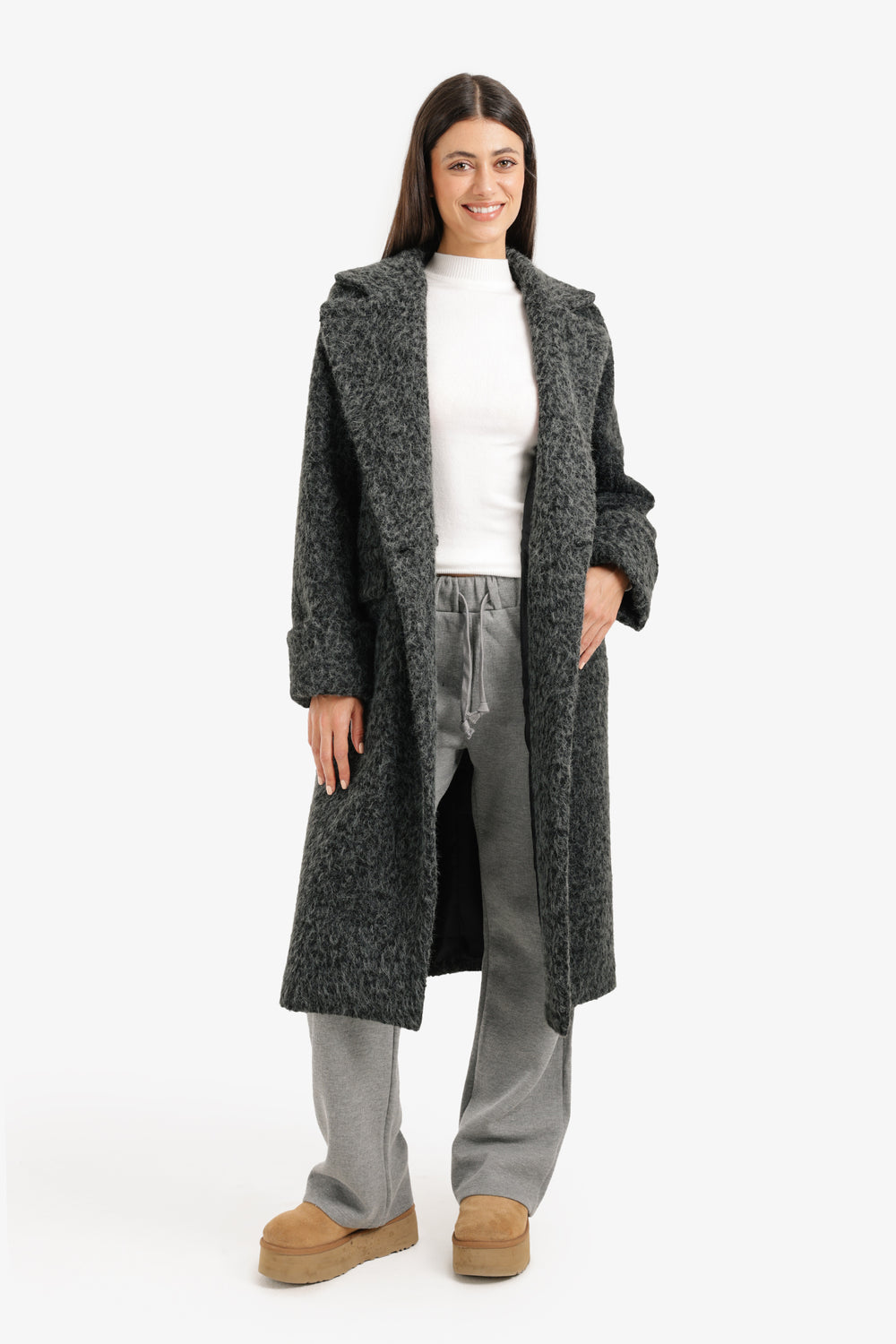 Coat with Notch Collar