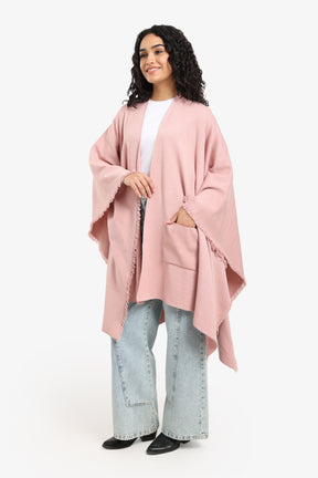 Fringe Trim Poncho