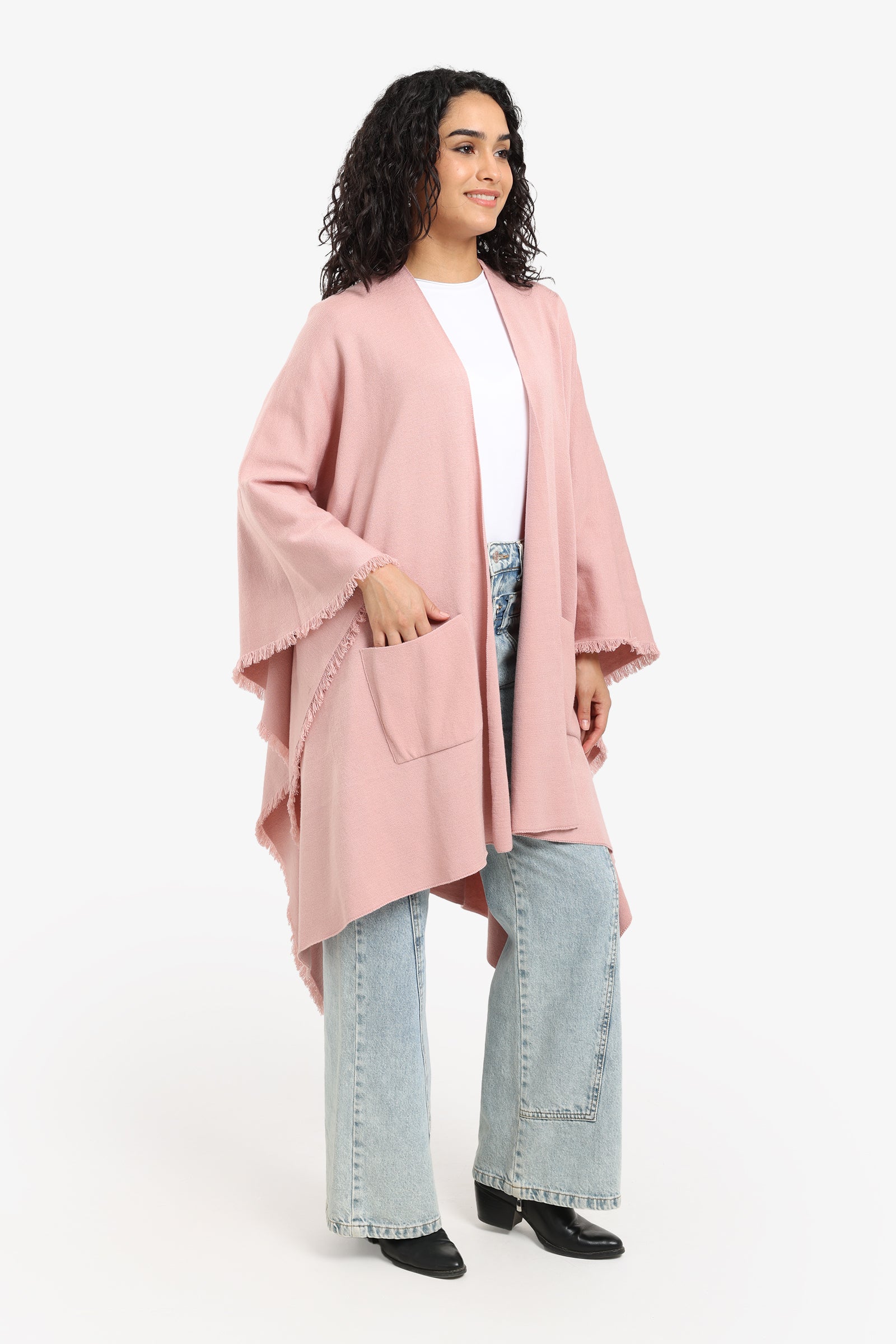 Fringe Trim Poncho