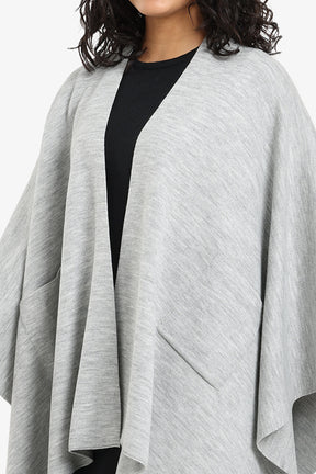 Knitted Poncho with Pockets