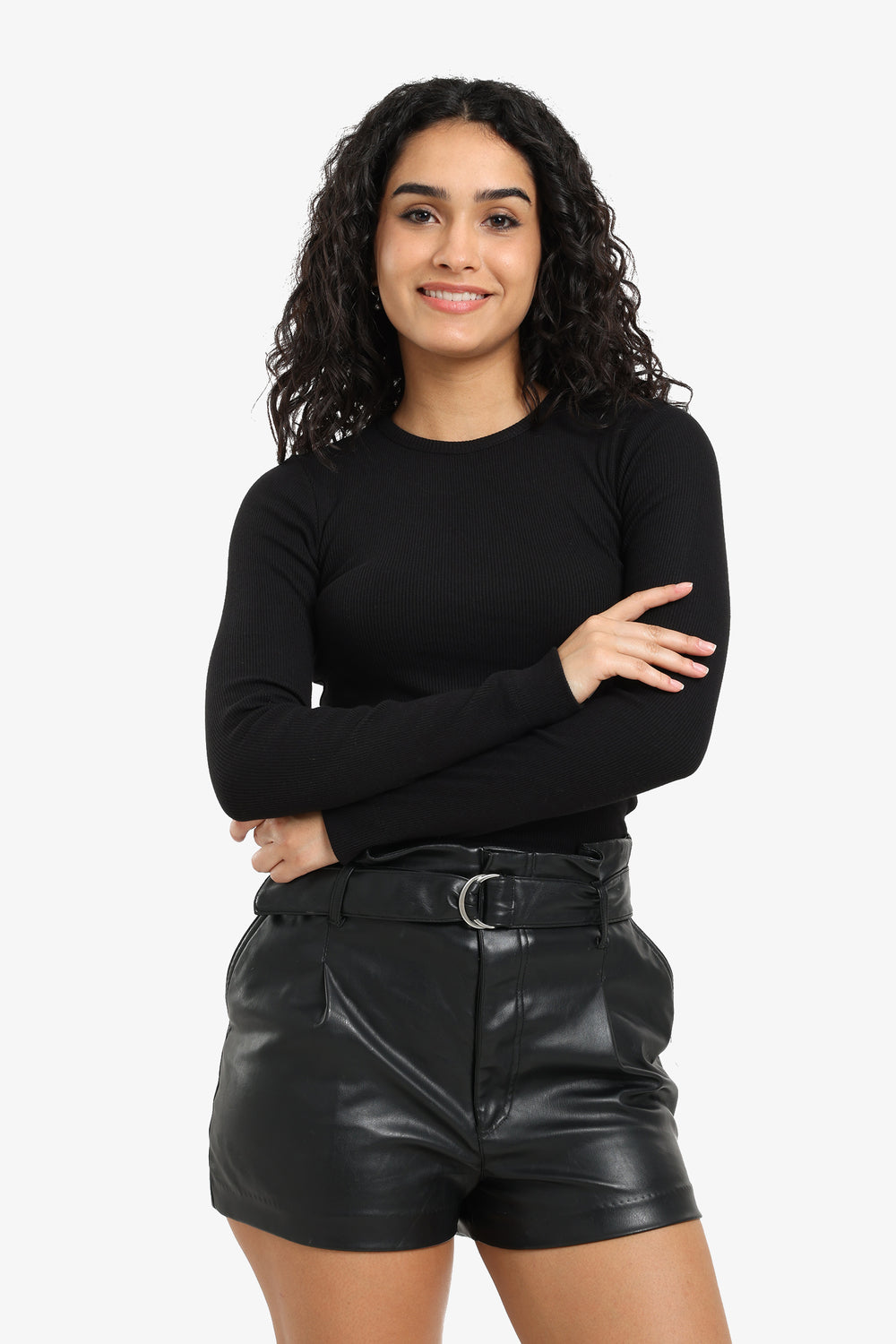 Ribbed Long Sleeves Top