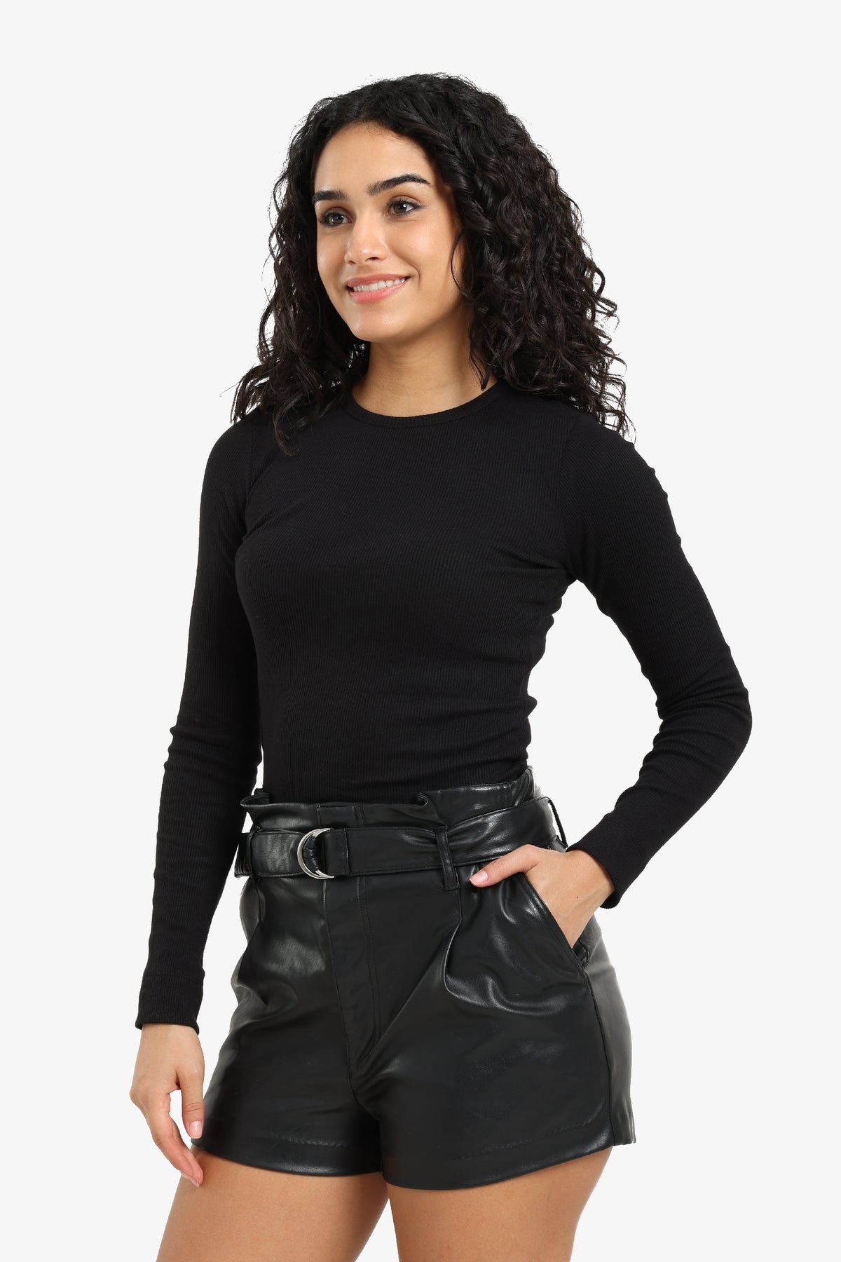 Ribbed Long Sleeves Top