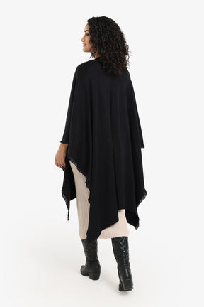 Fringe Trim Poncho