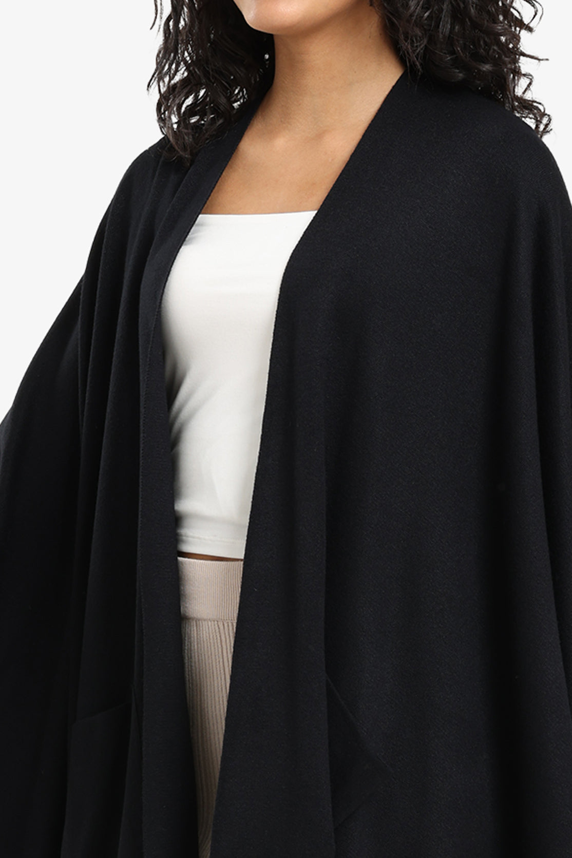 Fringe Trim Poncho