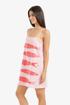 Fish Print Beach Dress