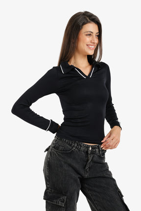 V-Collared Neck Top