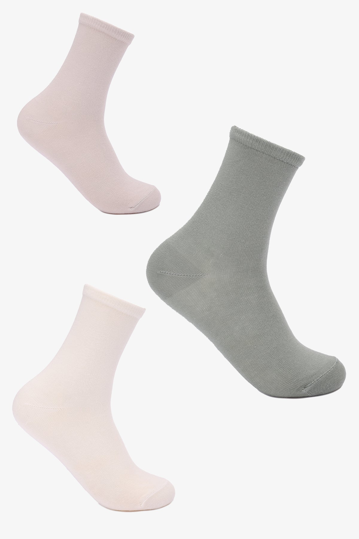 Colored Half Socks - 3 Pairs