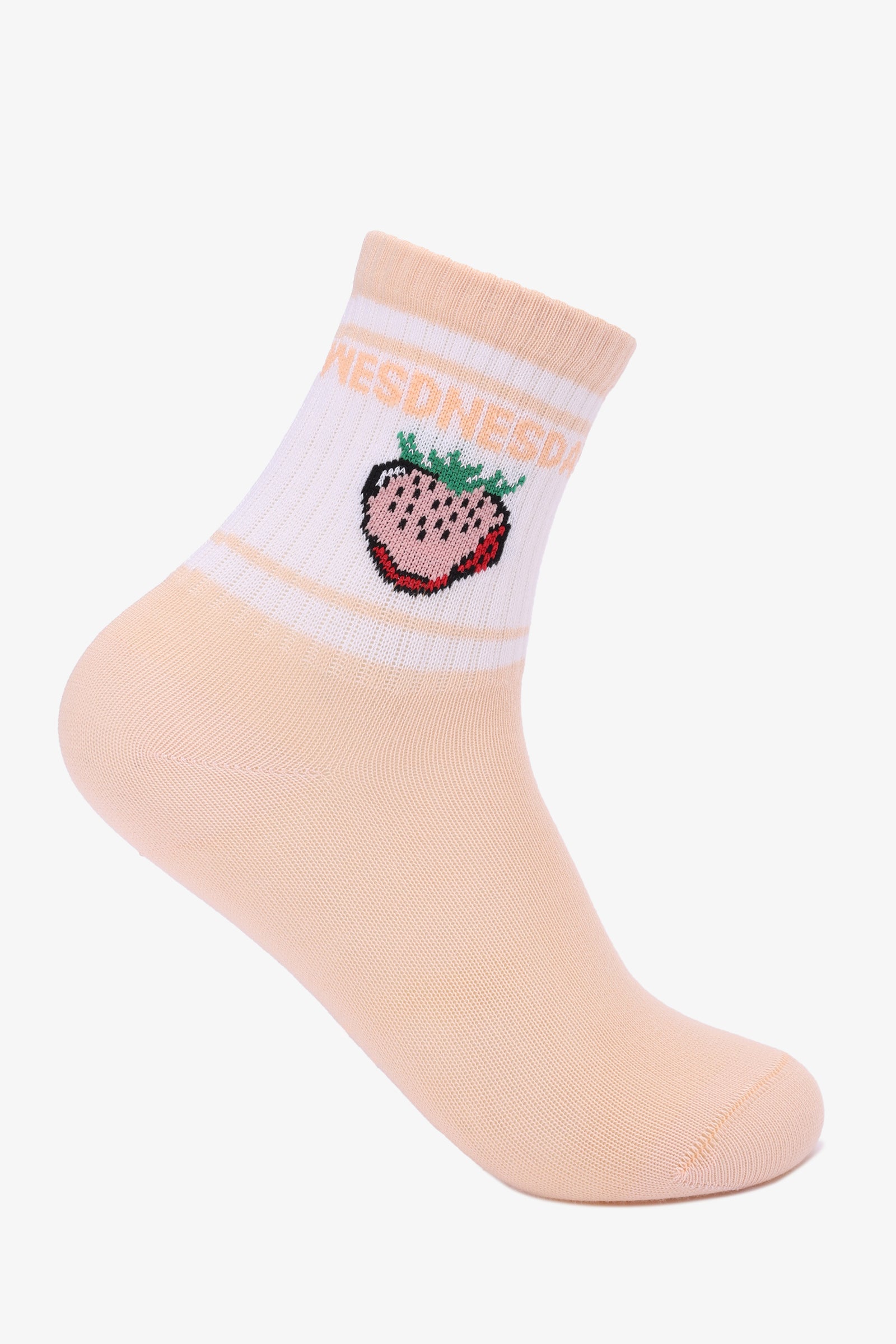 Girly Printed Cuff Socks - 7 Pairs