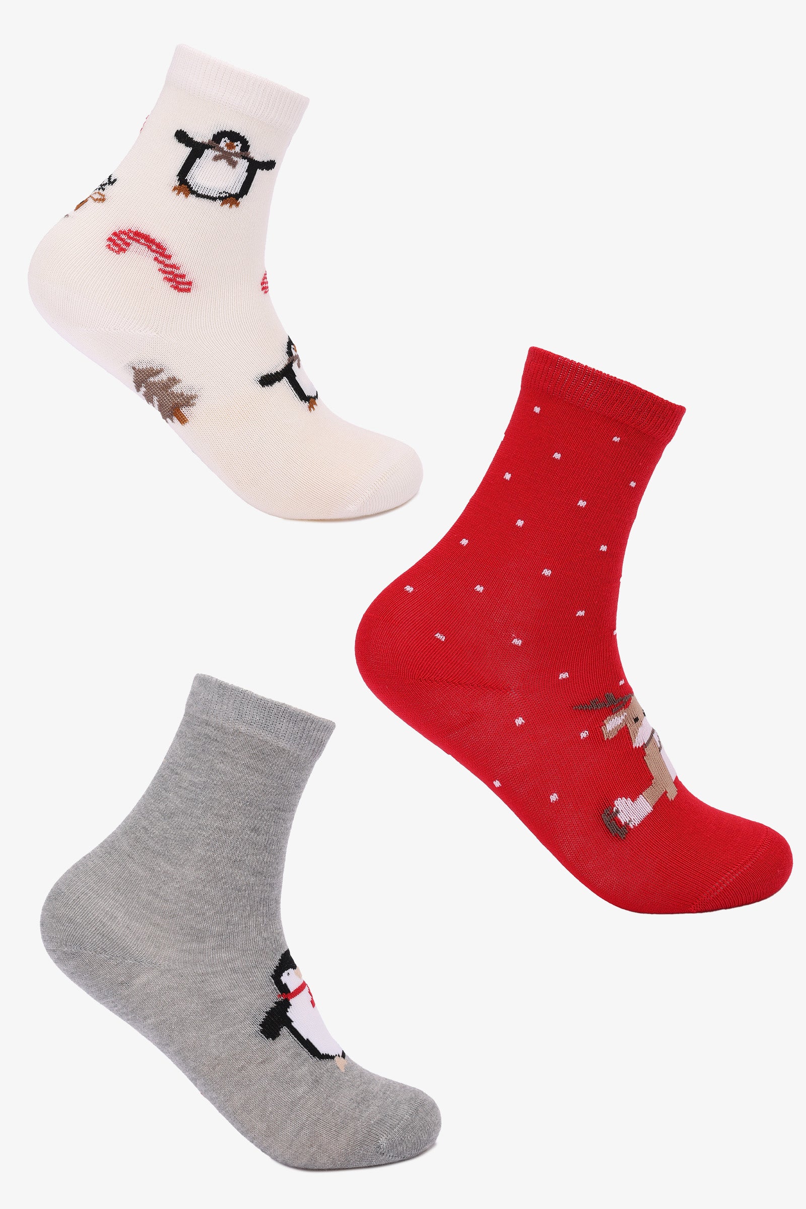 Girly Christmas Socks - 3 Pairs