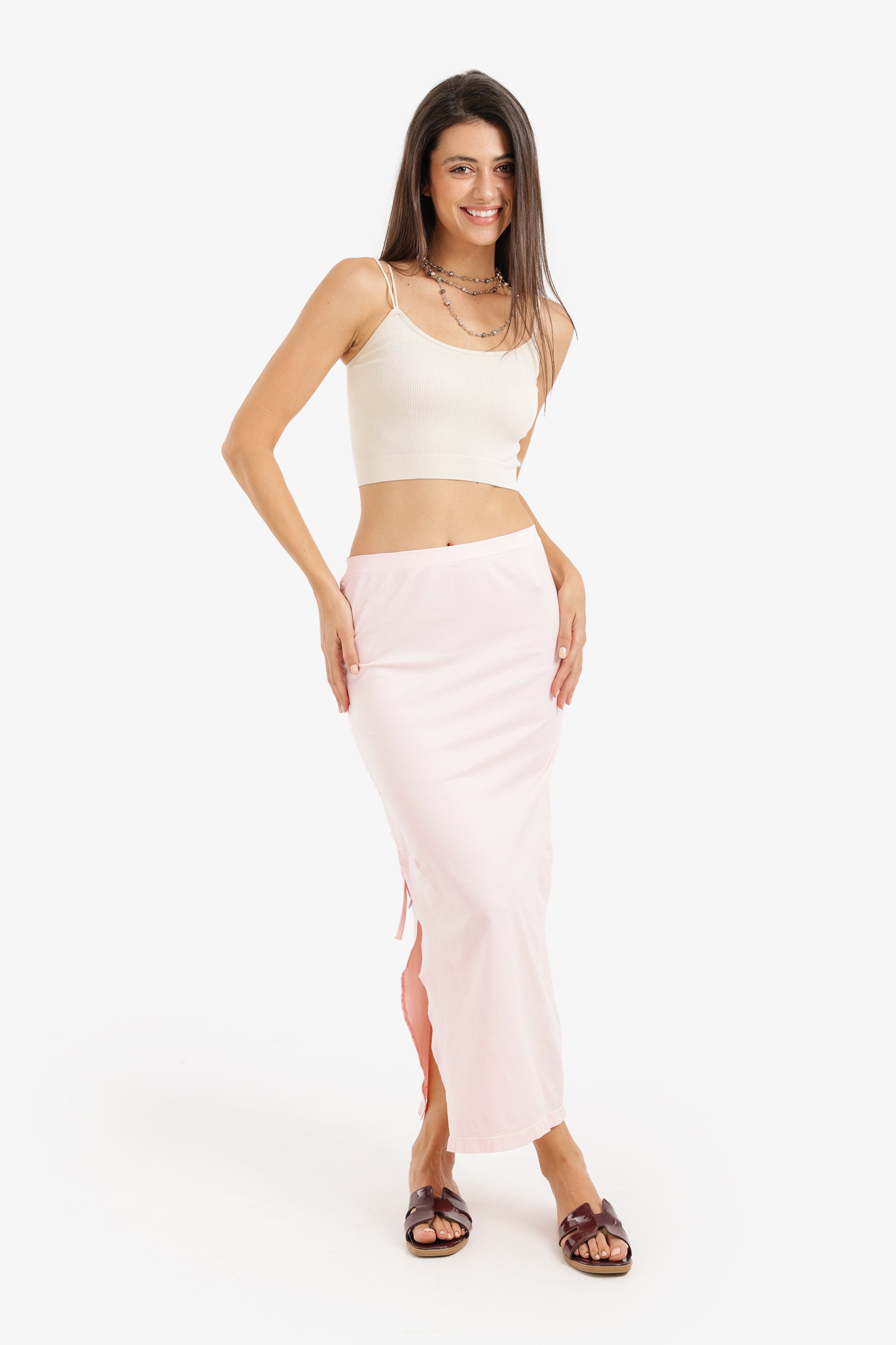 Elegant Side Slit Long Skirt