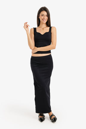 Elegant Side Slit Long Skirt
