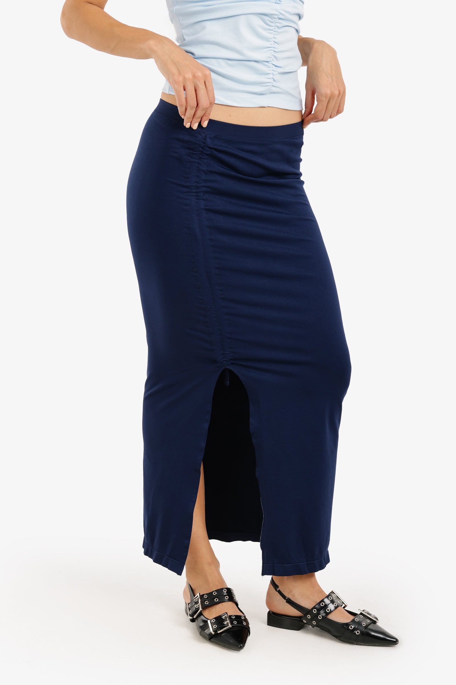 Elegant Side Slit Long Skirt