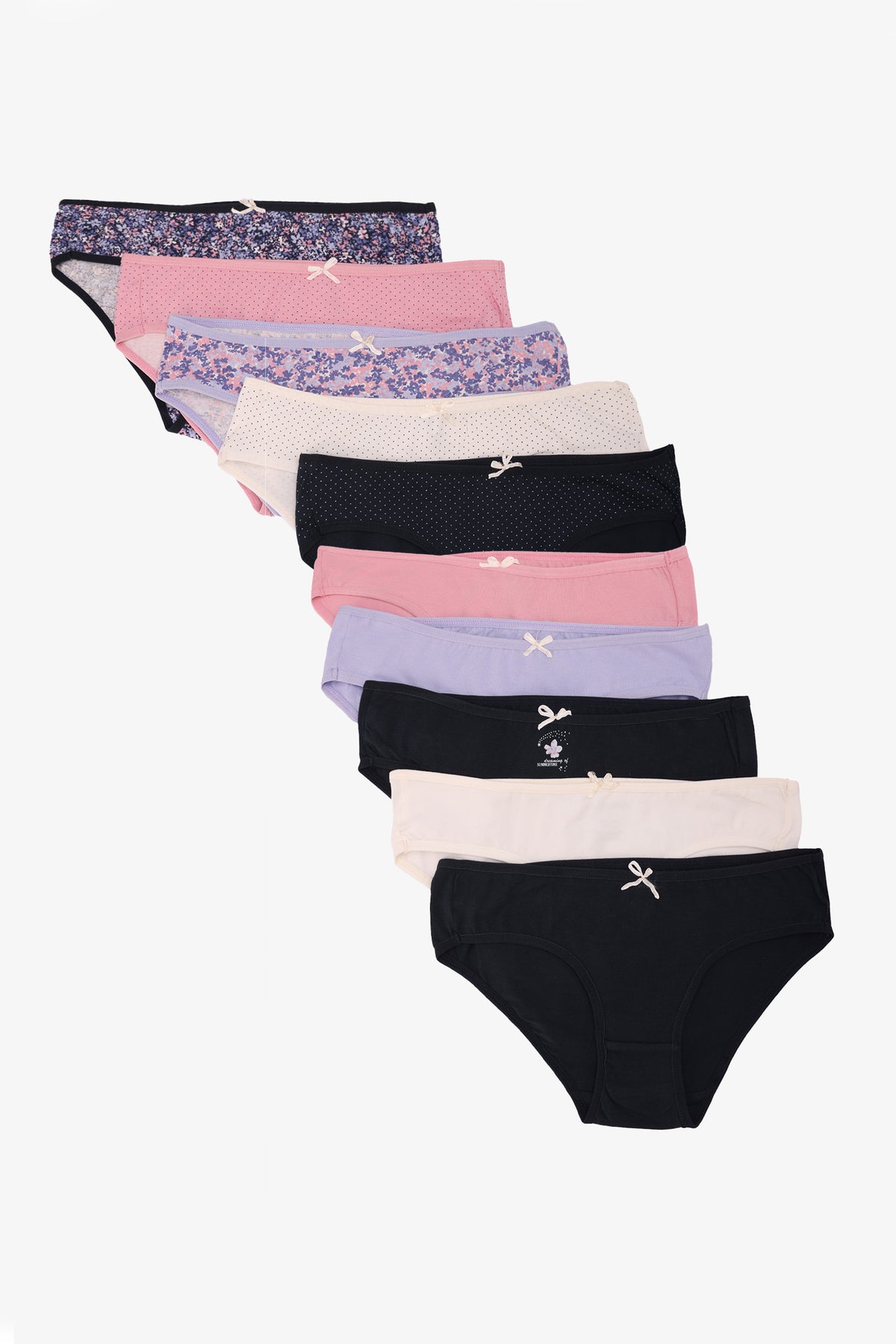 Pack of 10 Colored Bikini Panties