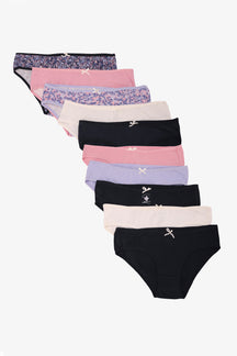 Pack of 10 Colored Bikini Panties