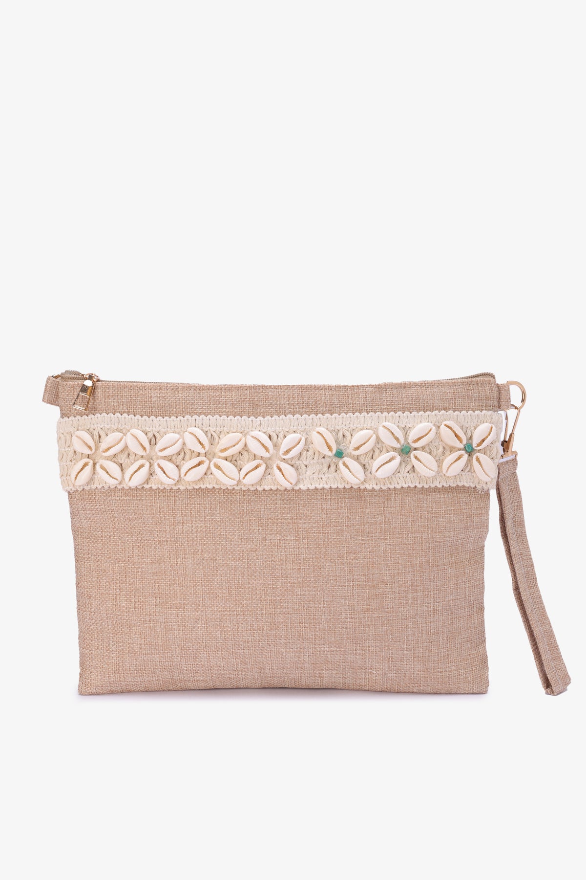 Floral Shell Beach Clutch