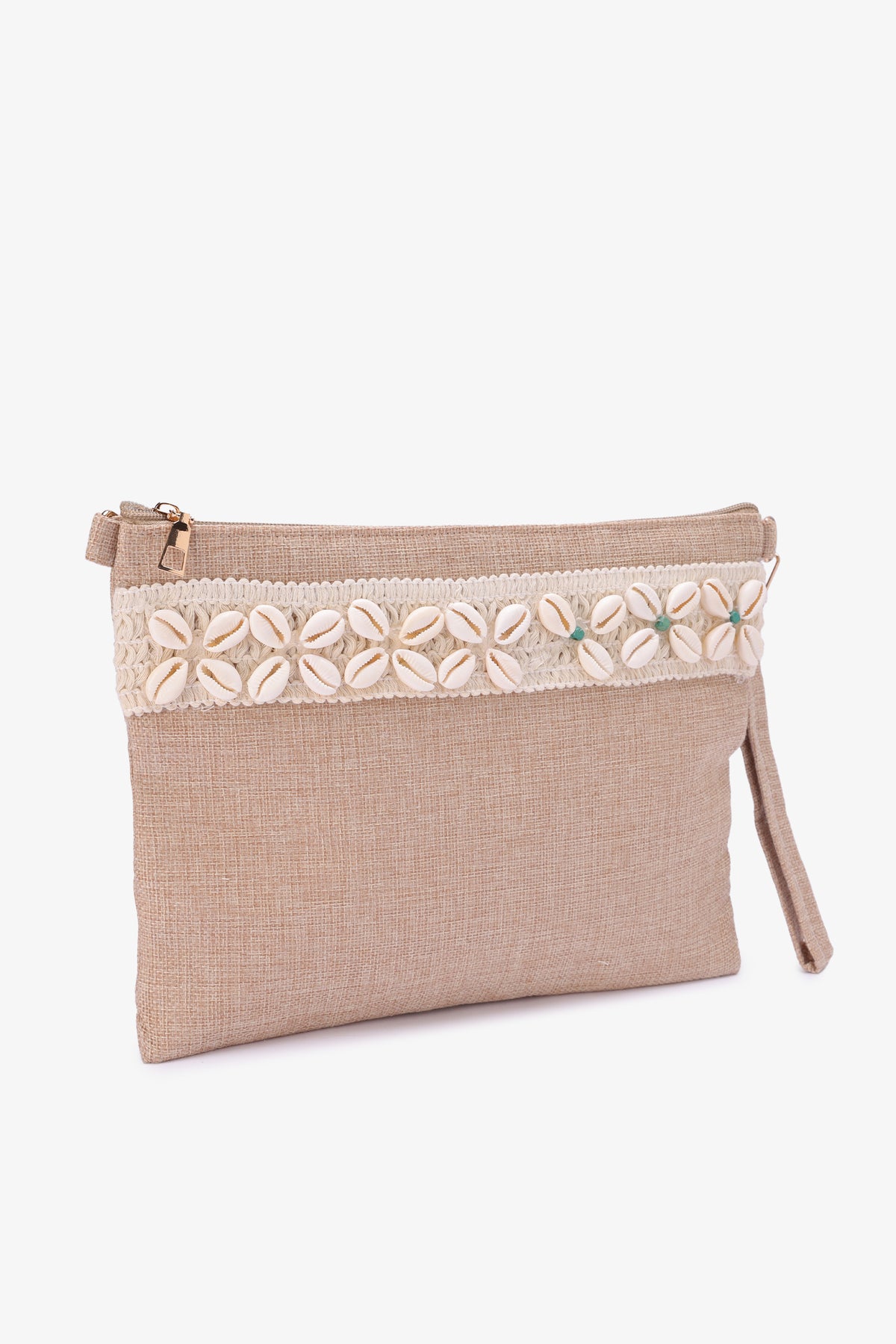 Floral Shell Beach Clutch