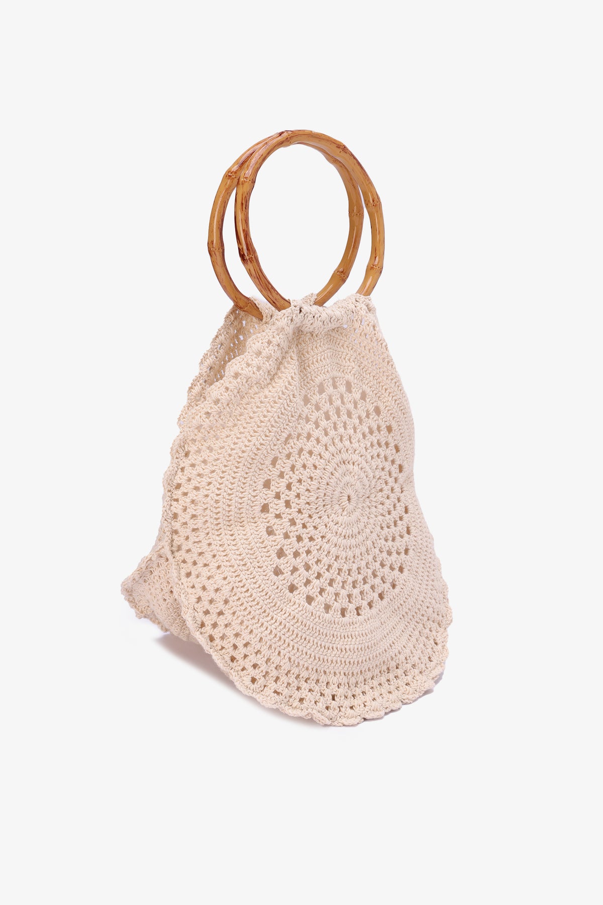 Round Crochet Beach Bag