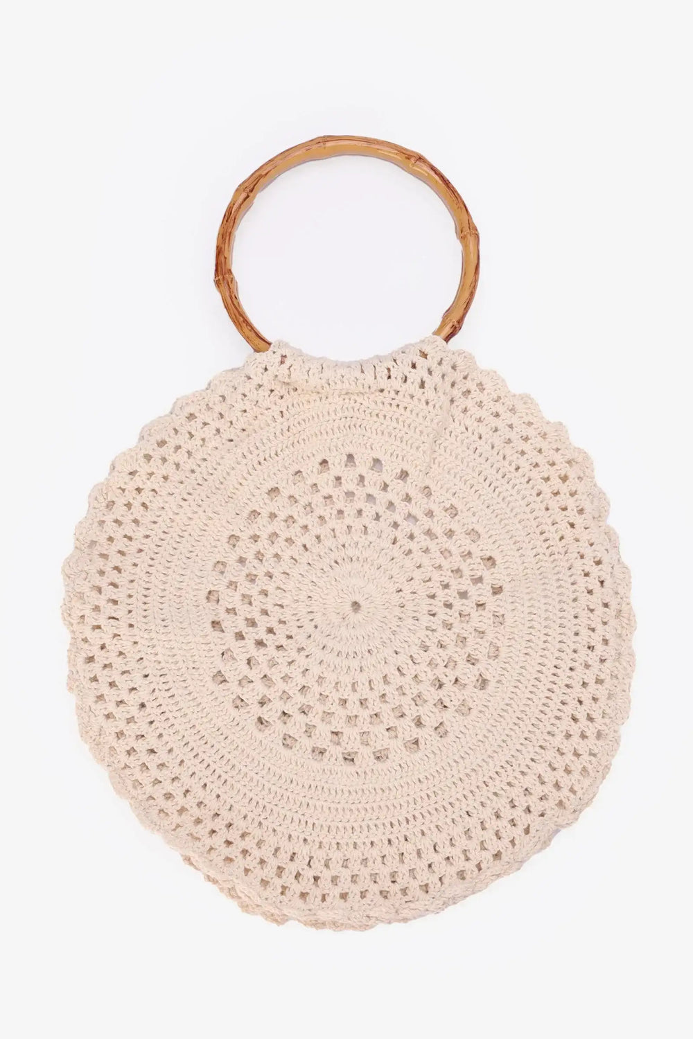 حقيبة شاطئية دائرية من الكروشيه