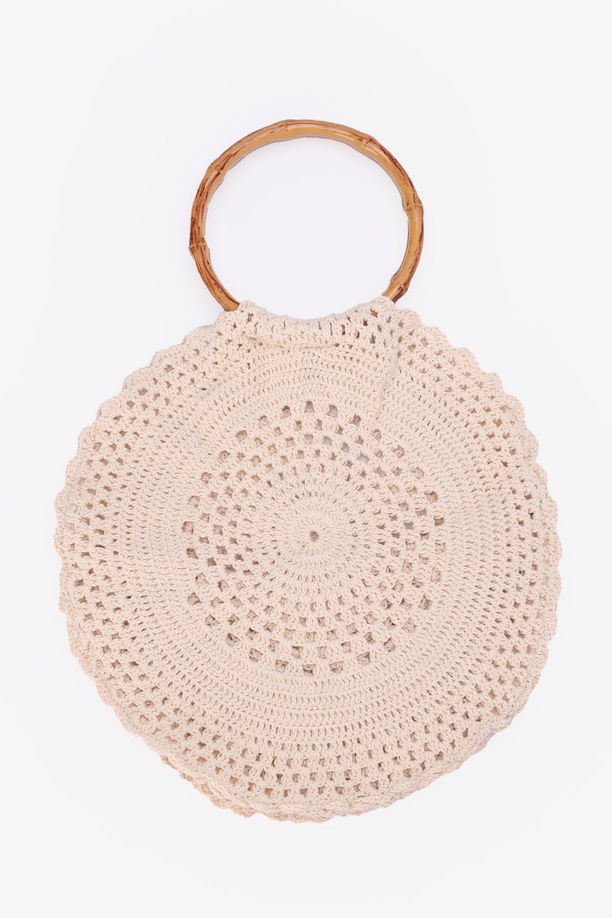 Round Crochet Beach Bag