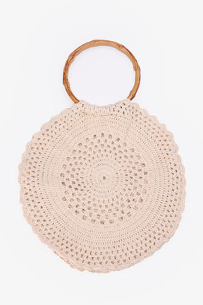 Round Crochet Beach Bag