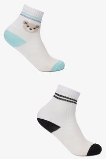 Printed Ankle Socks - 2 Pairs