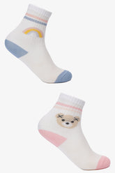 Girly Cute Printed Socks - 2 Pairs
