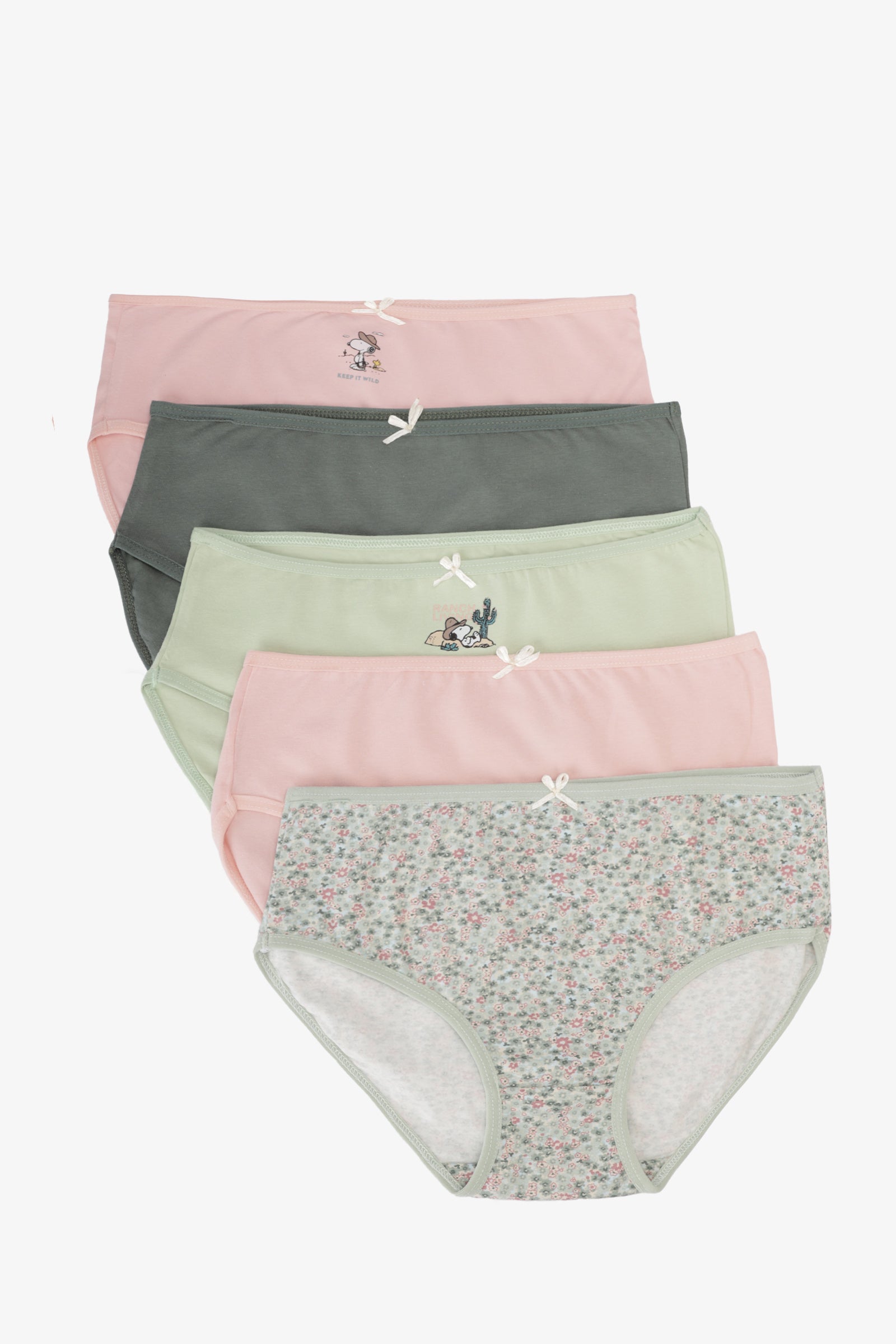 Pack of 5 Girly Brief Panties