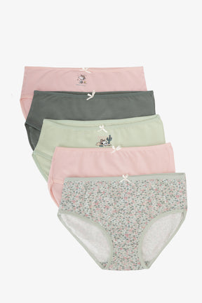 Pack of 5 Girly Brief Panties