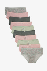 Pack of 10 Colored Brief Panties