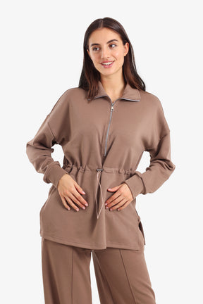 Half Zip-Up Lounge Sweatshirt