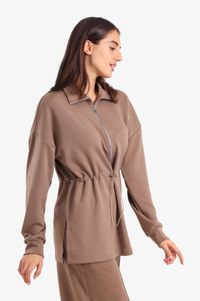 Half Zip-Up Lounge Sweatshirt