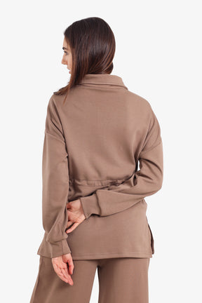 Half Zip-Up Lounge Sweatshirt