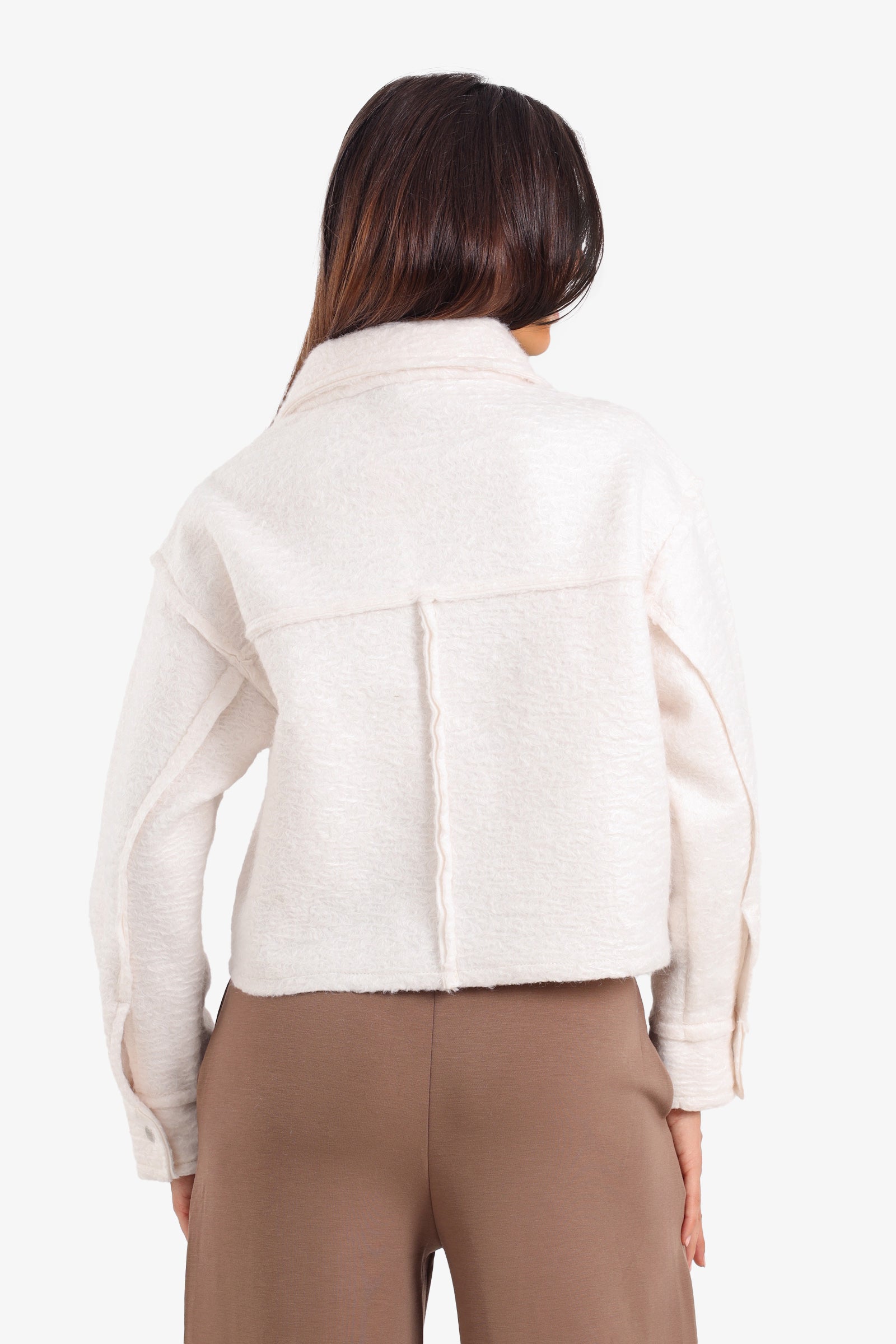 Cropped Fleece Zip-Up Jacket